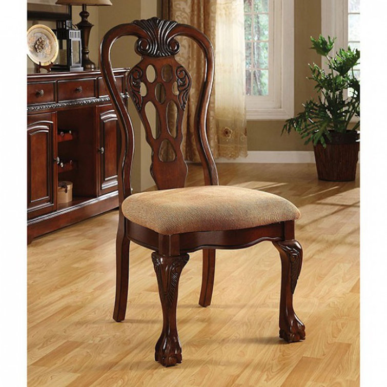 Bloomsbury Market Angeni Queen Anne Back Side Chair in Cherry Beige Wayfair